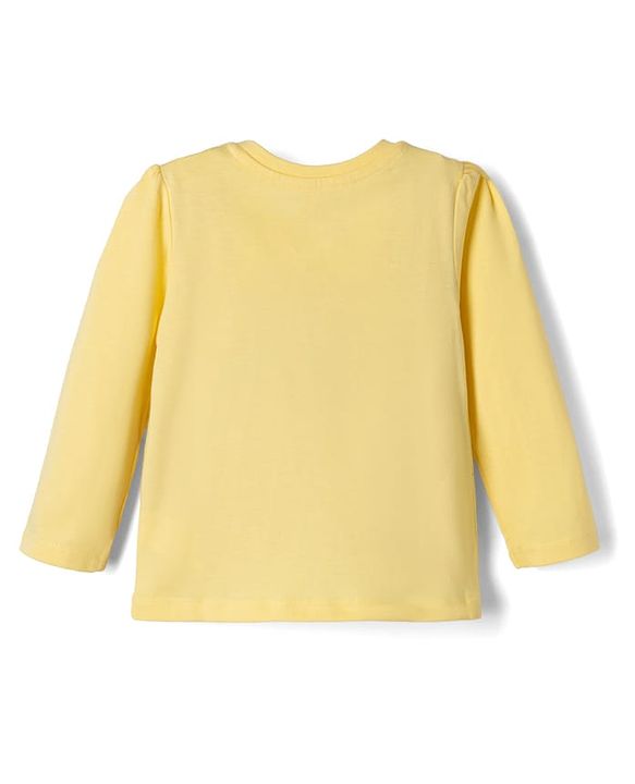 Babyhug Disney Single Jersey Knit Full Sleeves T-Shirt & Pyjama Night Suit with Minnie & Daisy Duck Graphics - Yellow