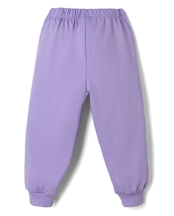 Babyhug Disney Single Jersey Knit Full Sleeves T-Shirt & Pyjama Night Suit with Minnie & Daisy Duck Graphics - Yellow