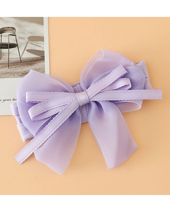 Babyhug Headbands Free Size with Bow Applique - Purple
