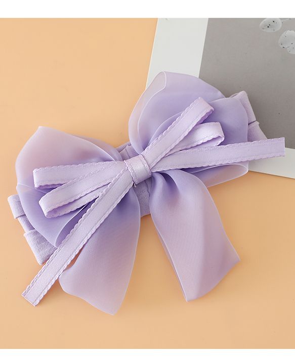 Babyhug Headbands Free Size with Bow Applique - Purple