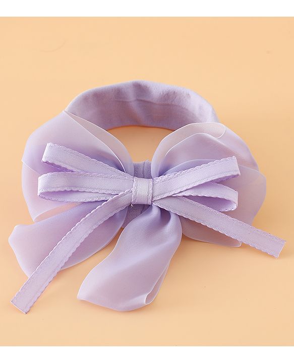 Babyhug Headbands Free Size with Bow Applique - Purple