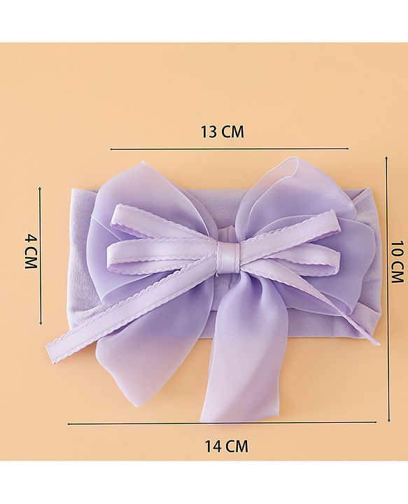 Babyhug Headbands Free Size with Bow Applique - Purple