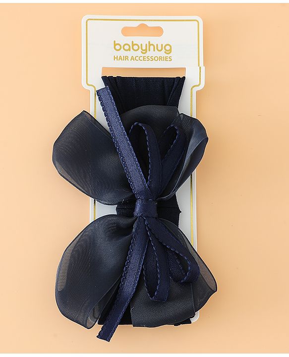 Babyhug Headbands Free Size with Bow Applique - Purple