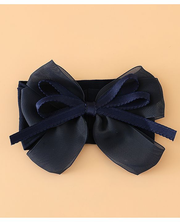 Babyhug Headbands Free Size with Bow Applique - Purple