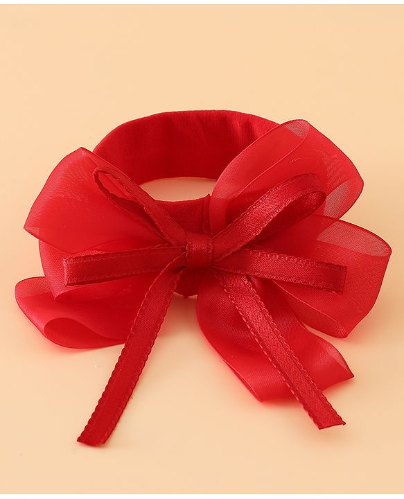 Babyhug Headbands Free Size with Bow Applique - Purple