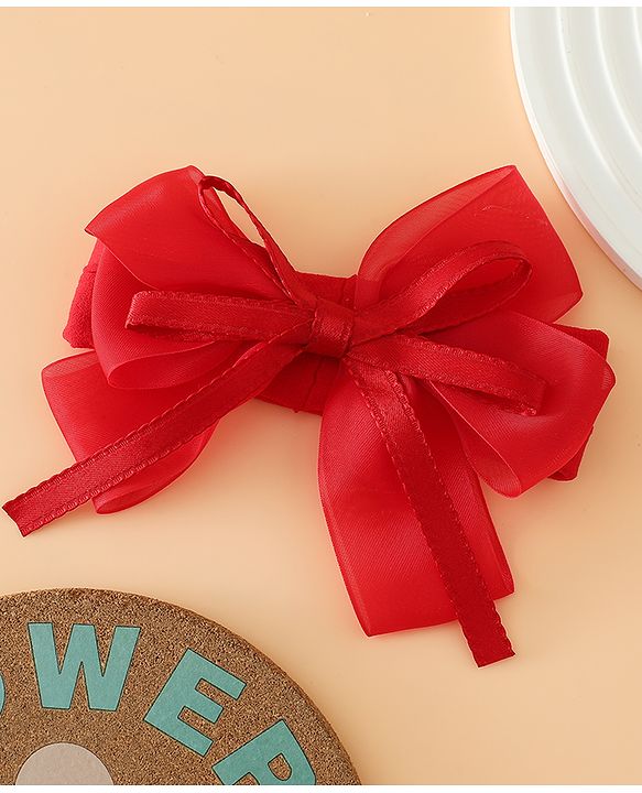 Babyhug Headbands Free Size with Bow Applique - Purple