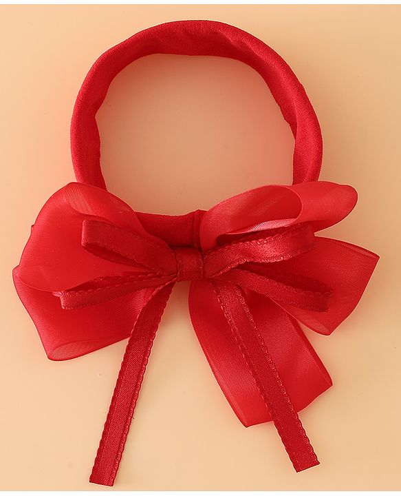 Babyhug Headbands Free Size with Bow Applique - Purple