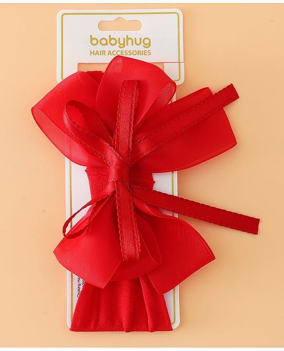Babyhug Headbands Free Size with Bow Applique - Purple