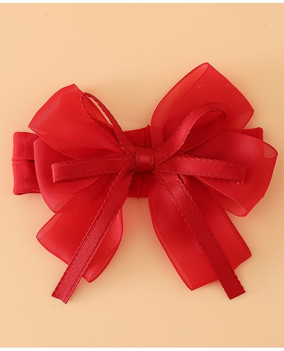 Babyhug Headbands Free Size with Bow Applique - Purple