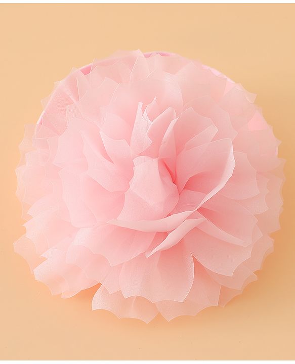 Babyhug Headbands Free Size With Bow & Lace Applique - Pink & Purple