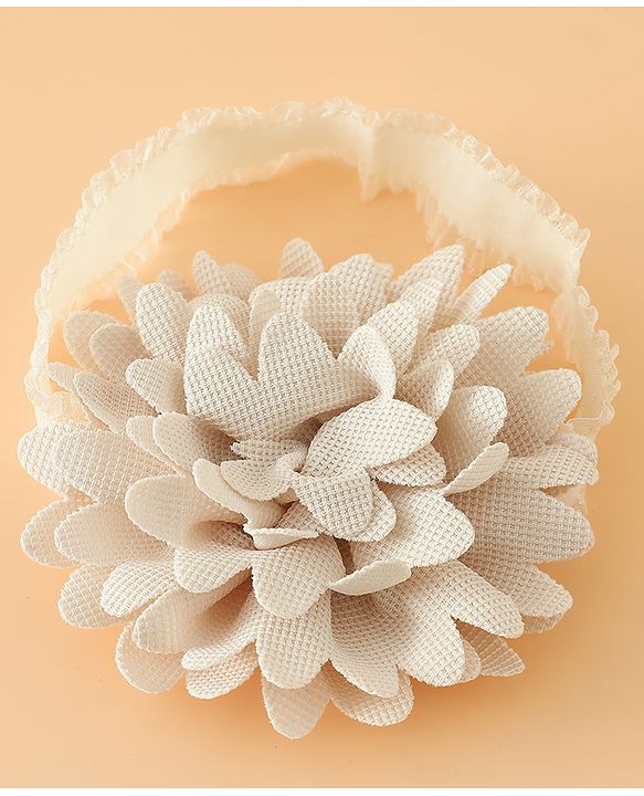 Babyhug Headbands Free Size With Bow & Floral Applique Pack Of 2 - Pink & Blue