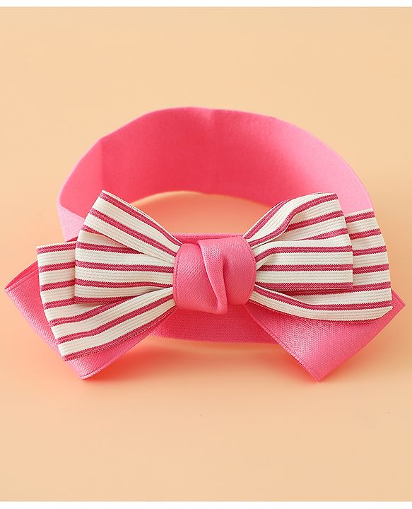 Babyhug Headbands Free Size With Bow & Floral Applique Pack Of 2 - Black & Khaki