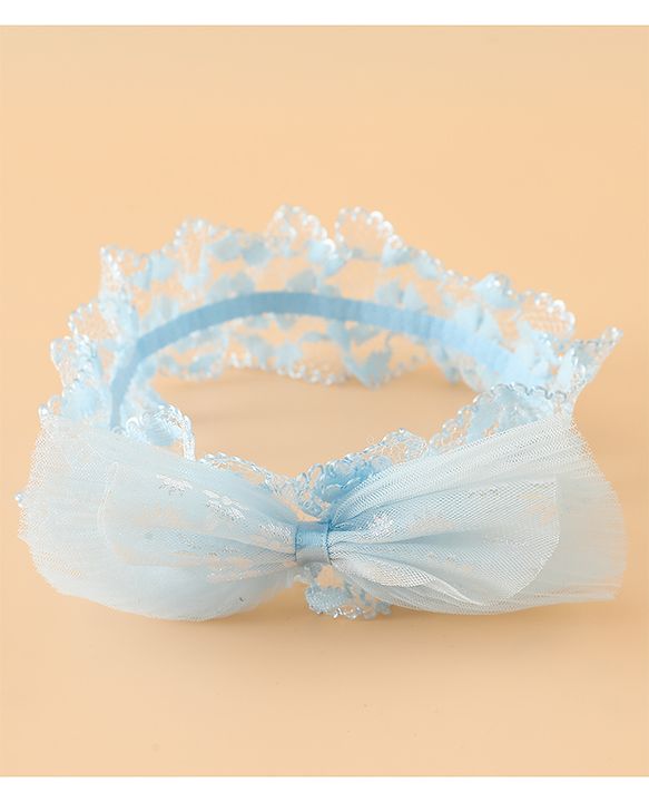 Babyhug Headbands Free Size With Bow & Floral Applique Pack Of 2 - Pink & White