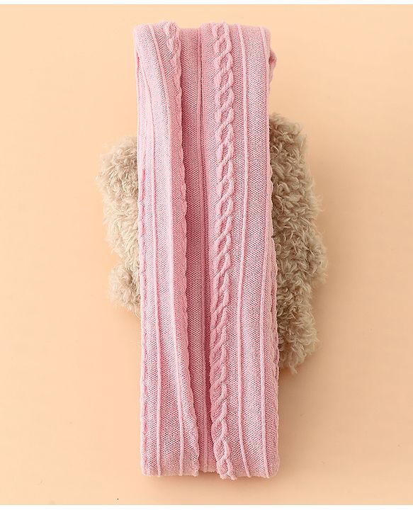 Babyhug Headband Free Size with Embroiderd Bear Applique - Pink