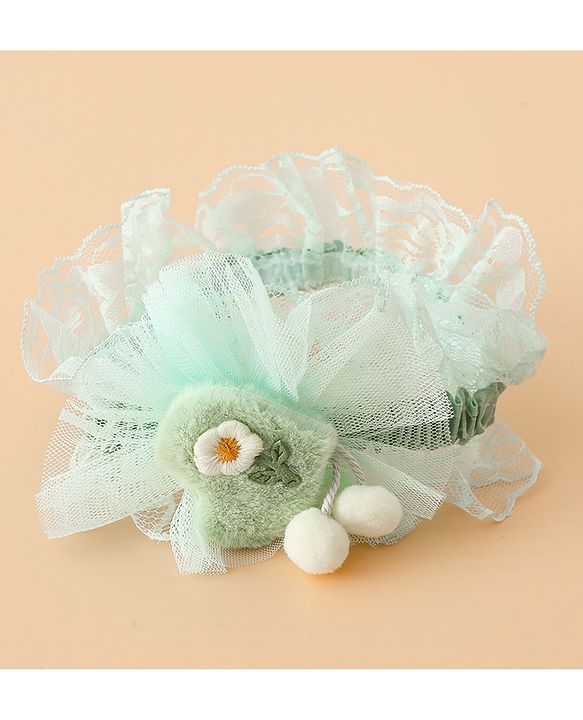 Babyhug Headband With Floral Applique - Green