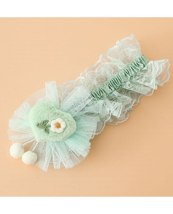 Babyhug Headband With Floral Applique - Green