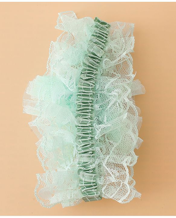 Babyhug Headband With Floral Applique - Green