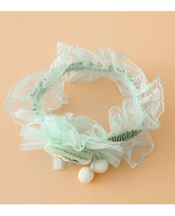 Babyhug Headband With Floral Applique - Green