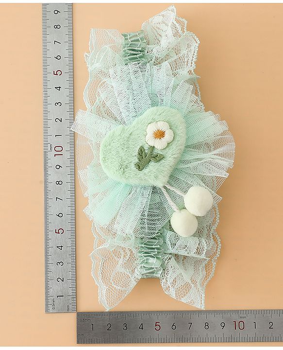 Babyhug Headband With Floral Applique - Green