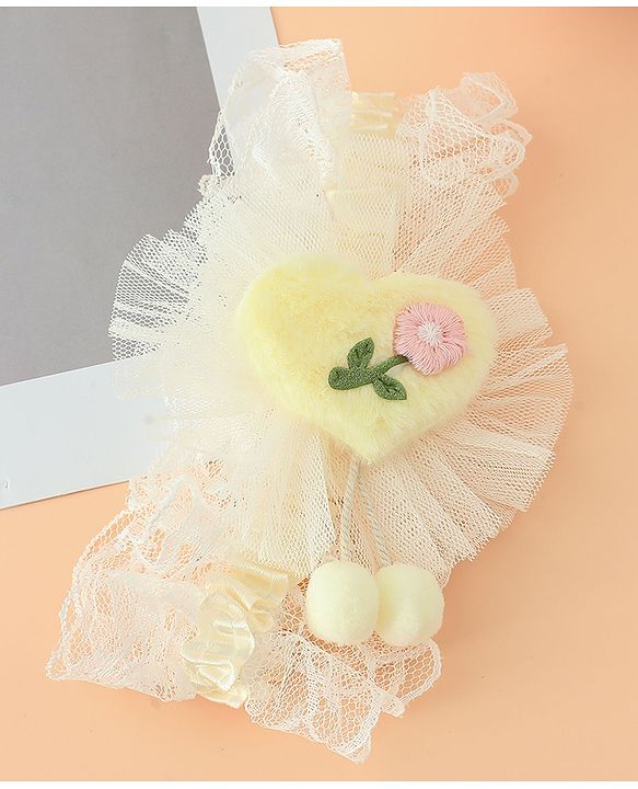 Babyhug Headband With Floral Applique - Green