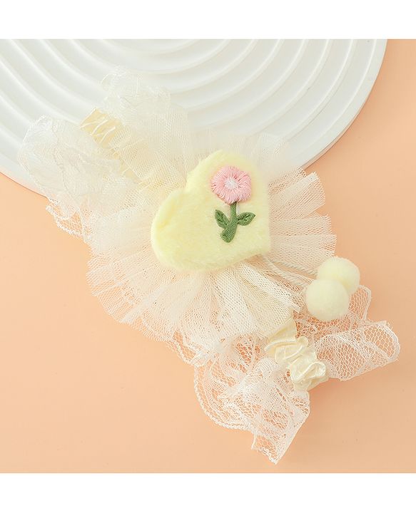 Babyhug Headband With Floral Applique - Green