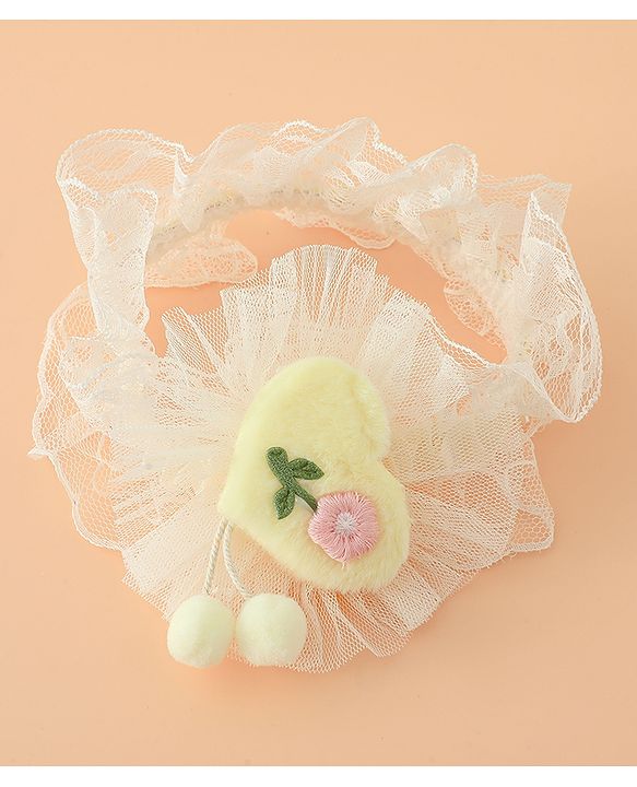 Babyhug Headband With Floral Applique - Green