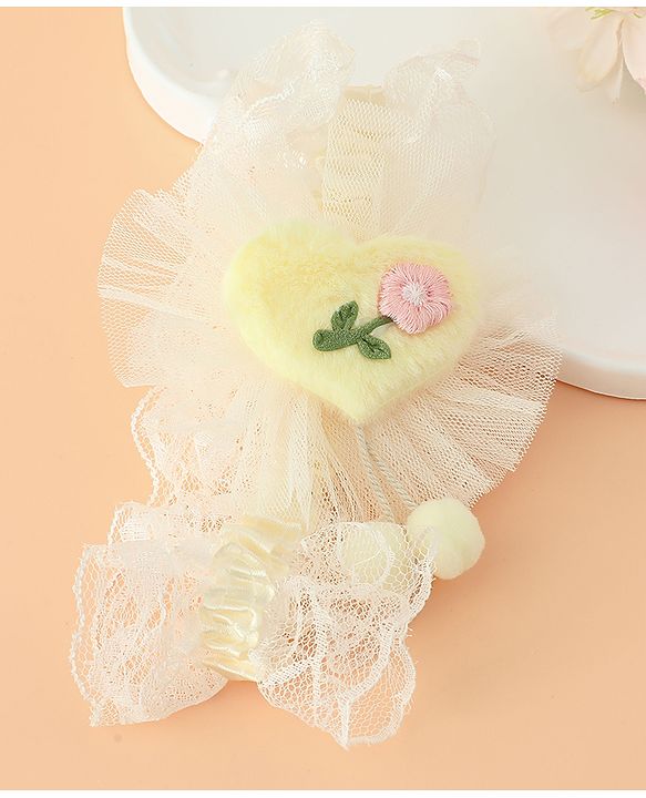 Babyhug Headband With Floral Applique - Green