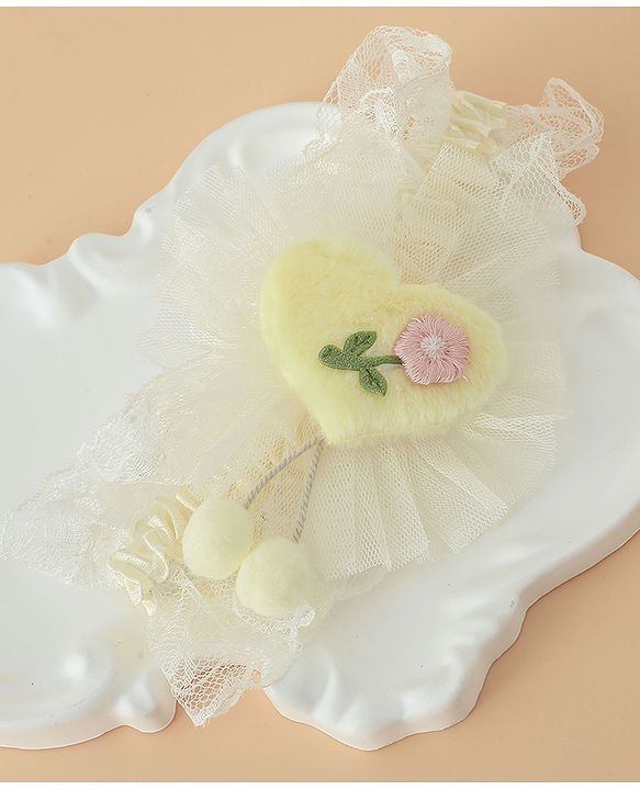 Babyhug Headband With Floral Applique - Green