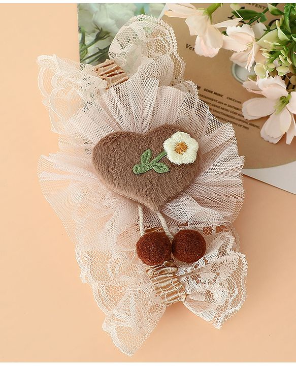 Babyhug Headband With Floral Applique - Green