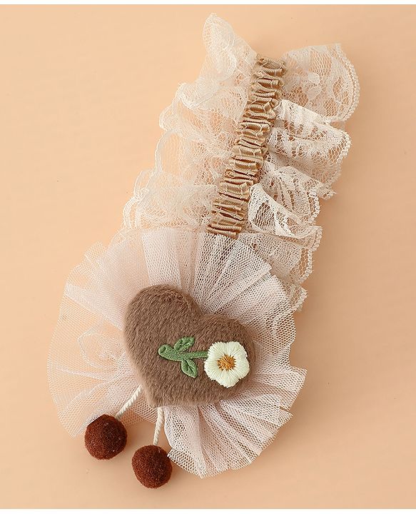 Babyhug Headband With Floral Applique - Green