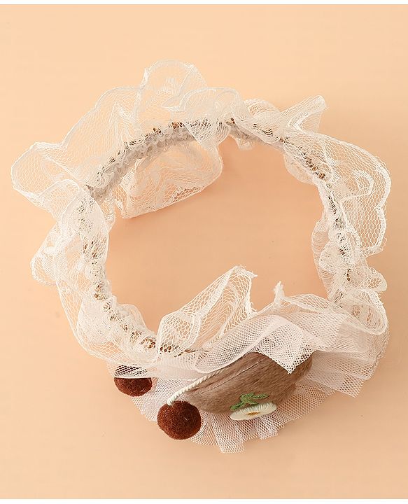 Babyhug Headband With Floral Applique - Green