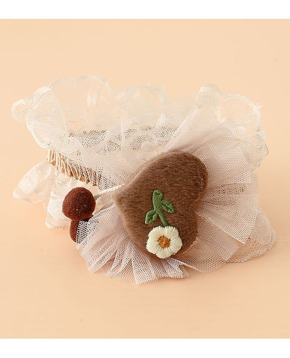 Babyhug Headband With Floral Applique - Green