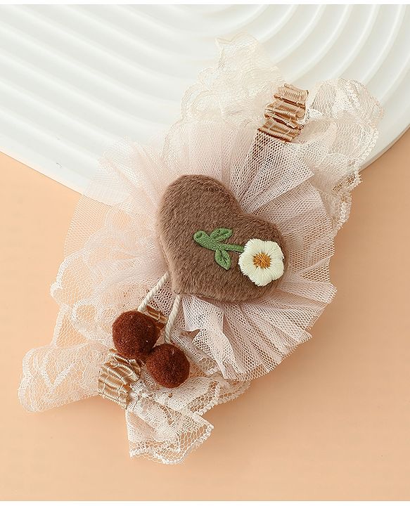 Babyhug Headband With Floral Applique - Green