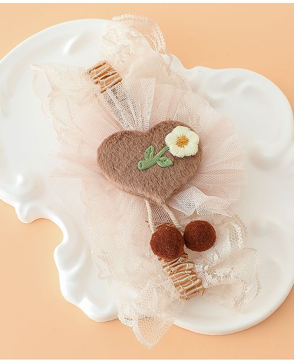 Babyhug Headband With Floral Applique - Green