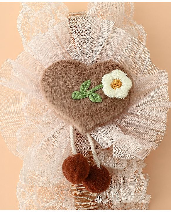 Babyhug Headband With Floral Applique - Green