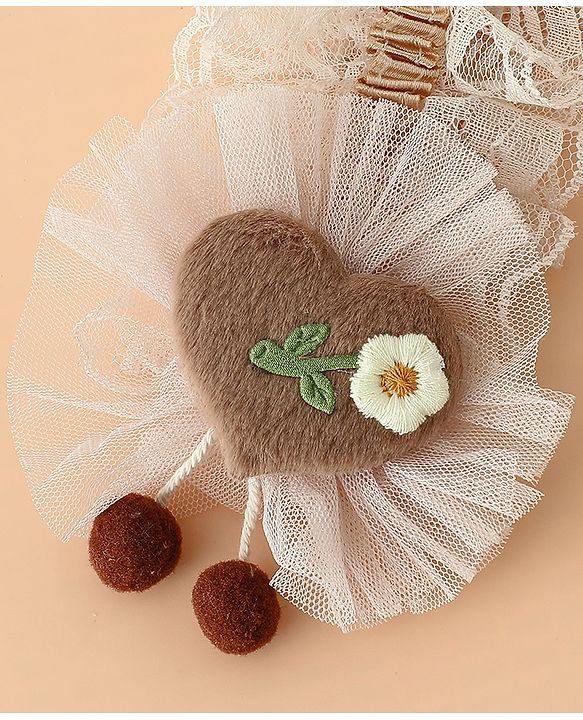 Babyhug Headband With Floral Applique - Green