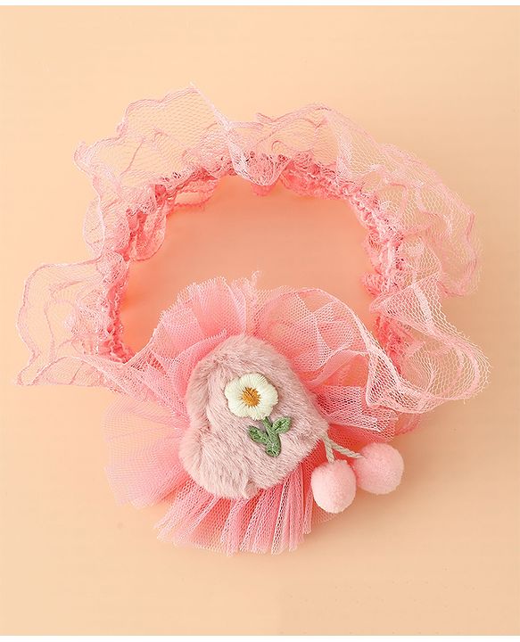 Babyhug Headband With Floral Applique - Green