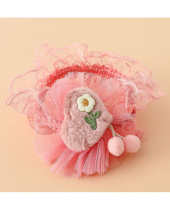 Babyhug Headband With Floral Applique - Green