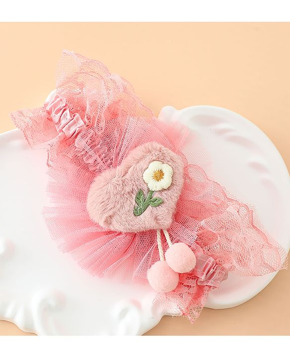Babyhug Headband With Floral Applique - Green
