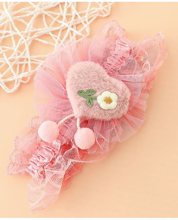 Babyhug Headband With Floral Applique - Green