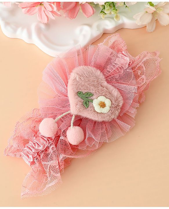 Babyhug Headband With Floral Applique - Green