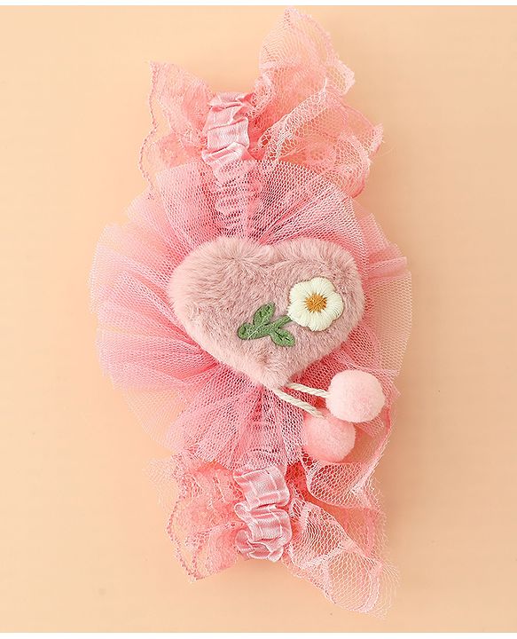 Babyhug Headband With Floral Applique - Green