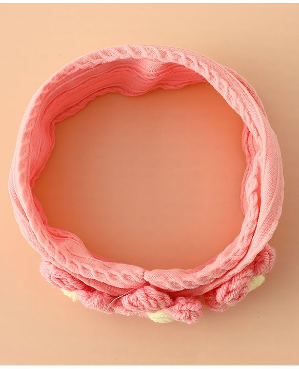 Babyhug Floral Embellished Stretchable Headband - Pink