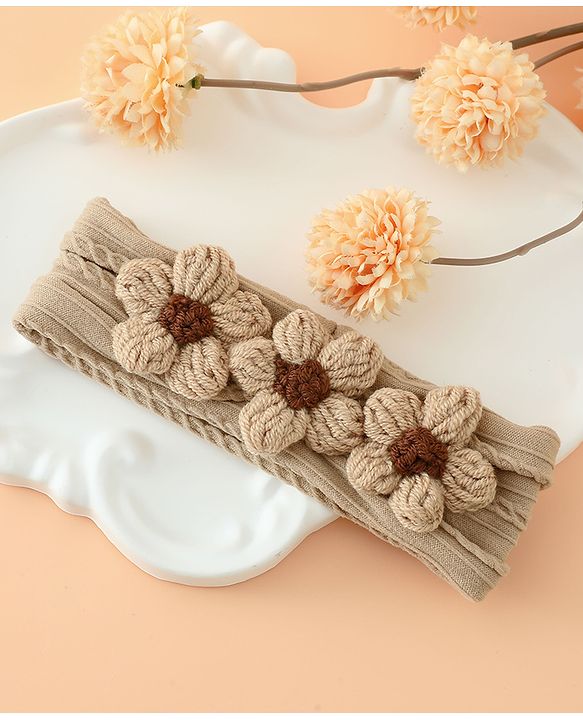 Babyhug Floral Embellished Stretchable Headband - Pink