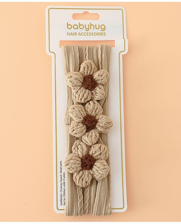 Babyhug Floral Embellished Stretchable Headband - Pink