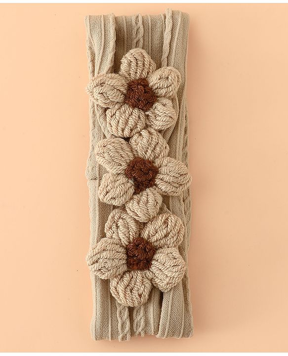 Babyhug Floral Embellished Stretchable Headband - Pink