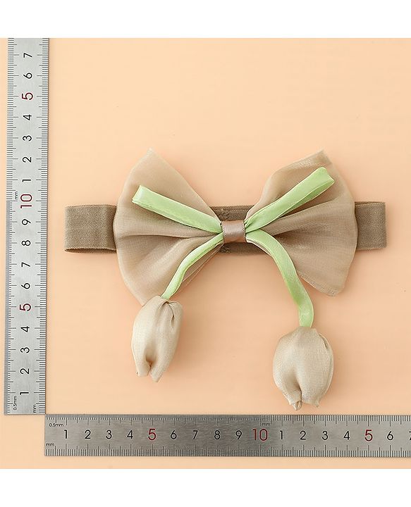 Babyhug Headband With Bow & Tulip Applique - Purple