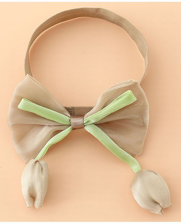 Babyhug Headband With Bow & Tulip Applique - Purple
