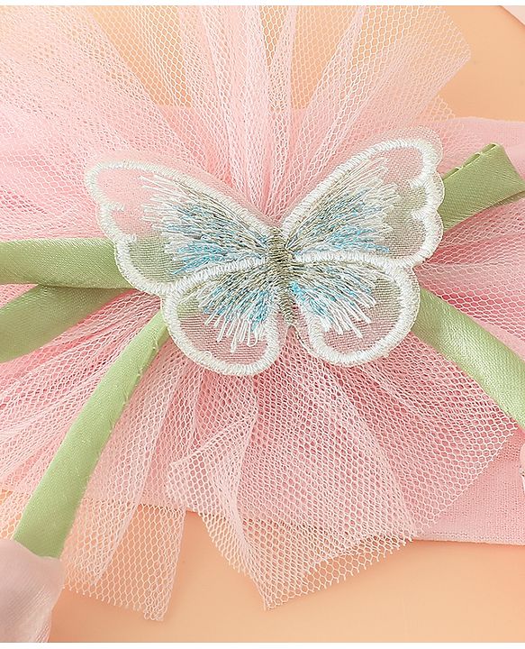 Babyhug Free Size Baby Headbands With Butterfly & Bow Applique - Purple