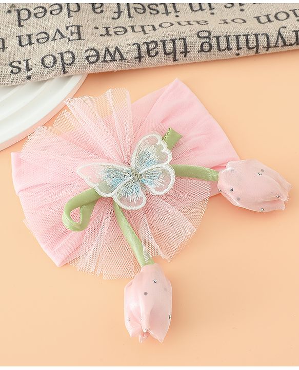 Babyhug Free Size Baby Headbands With Butterfly & Bow Applique - Purple